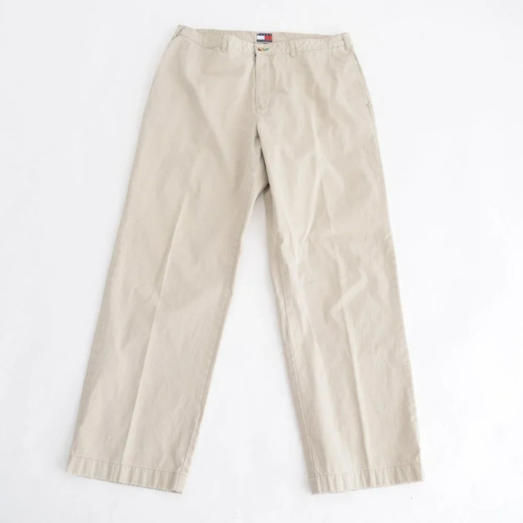 Vintage Tommy Hilfiger Beige  Straight Leg Chino Style Pants - Size 38/32 - Picture 1 of 13